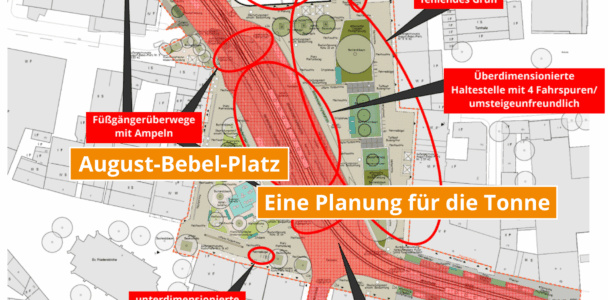 August-Bebel-Platz – Ein Plan für die Tonne