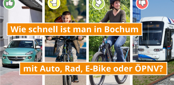 Mit welchem Verkehrsmittel kommt man in Bochum am schnellsten ans Ziel?